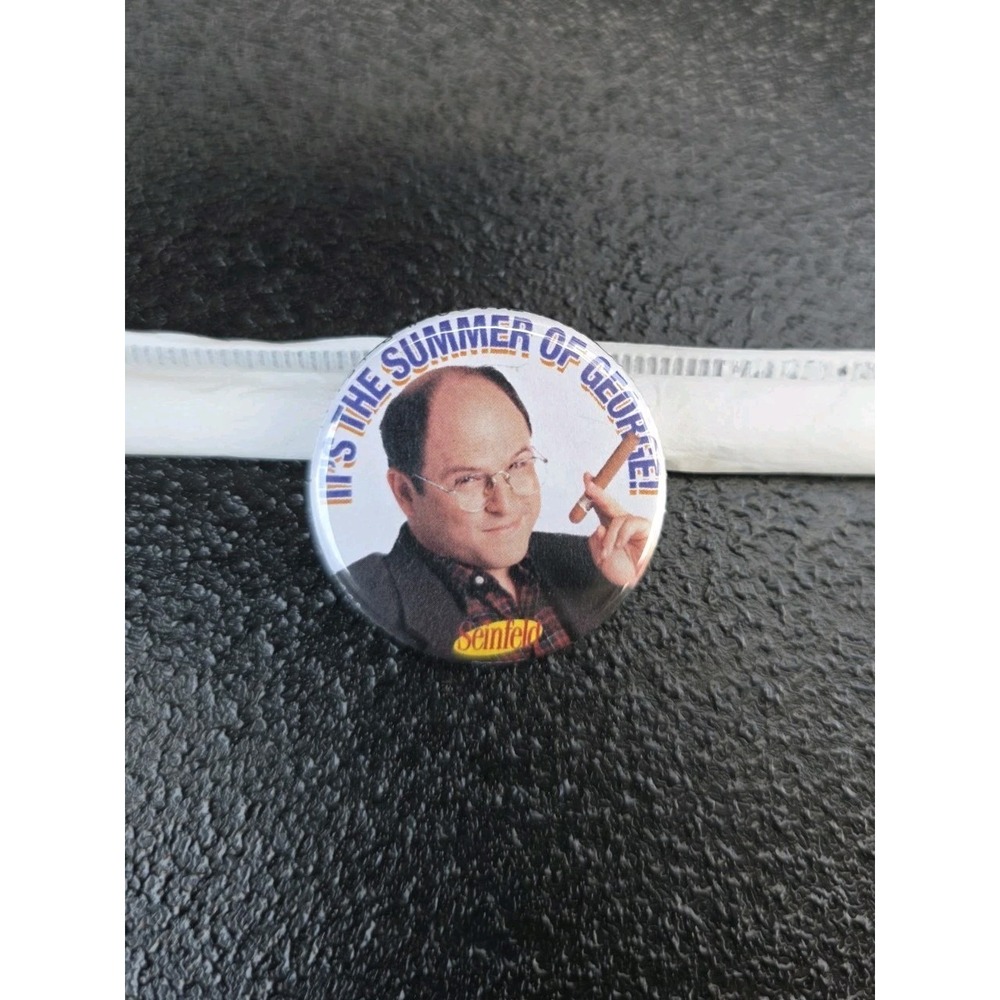 George Costanza Button Pin Seinfeld 1" inch Pinback The Summer Of George Vintage
